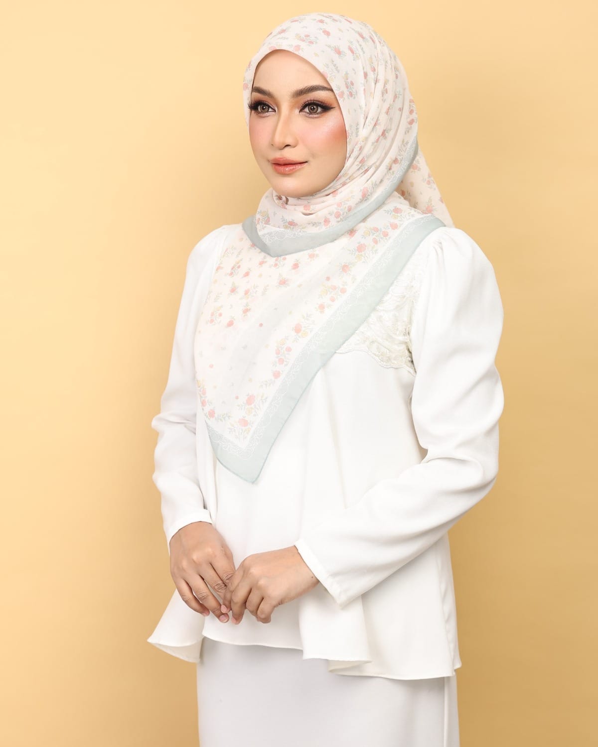 lumea in pearl Atlea Lumea Edition – Soft Sage Premium Cotton Voile Bawal Atlea Lumea Edition Soft Sage premium cotton voile bawal with soft floral design for daily wear