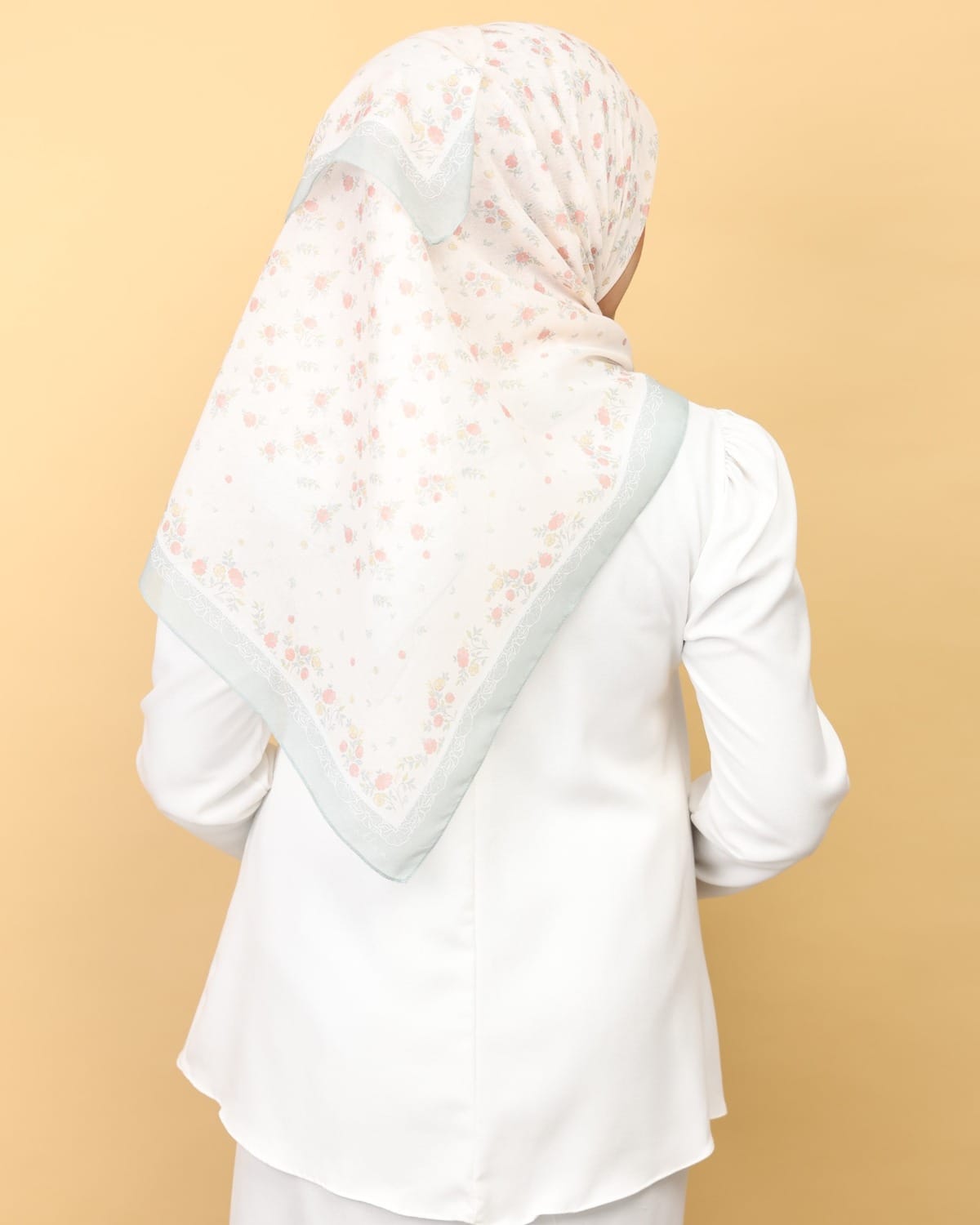 Atlea Lumea Edition – Soft Sage Premium Cotton Voile Bawal Atlea Lumea Edition Soft Sage premium cotton voile bawal with soft floral design for daily wear